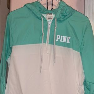 Quarter zip, PINK windbreaker